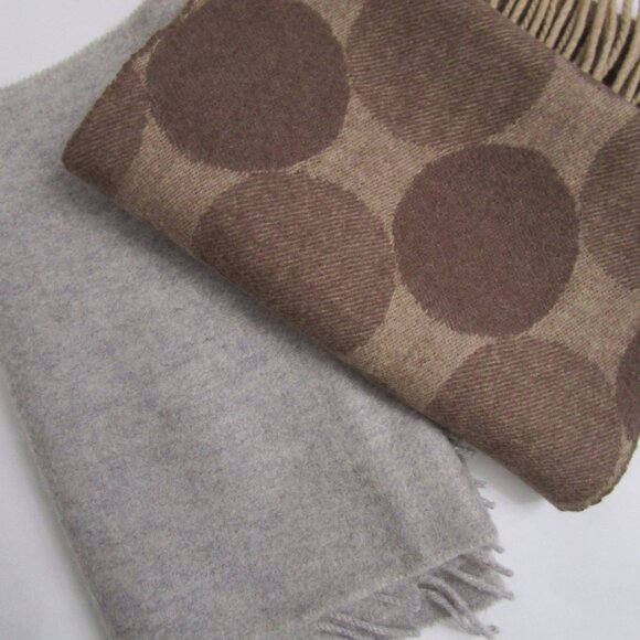 2 CASHMERE Scarf Muffler Fringe Cuddly Scottish Unisex Luxury - Picture 5 of 5